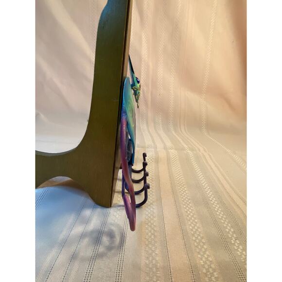 Meow Meow Whimsical Cat Key Holder Rack 4 Hooks All metal bright colors EUC - Picture 11 of 13